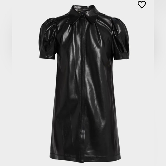 Alice + Olivia jem vegan leather mini shift dress XS - Picture 14 of 16